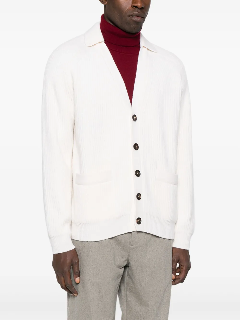 Eleventy Vest met sjaalkraag Beige