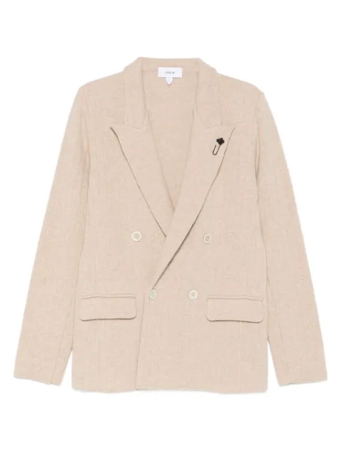 Lardini double-breasted textured jacket