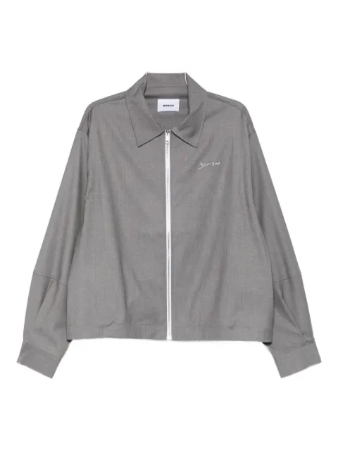 Bonsai logo-embroidered zip-up jacket