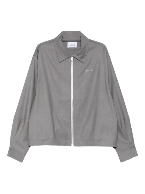 Bonsai logo-embroidered zip-up jacket