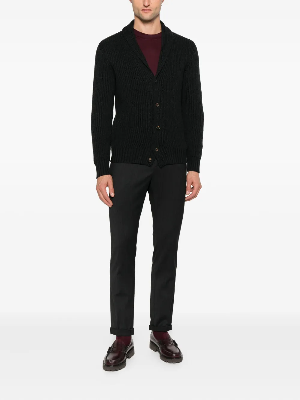 DONDUP pinstripe cuffed trousers - Grijs