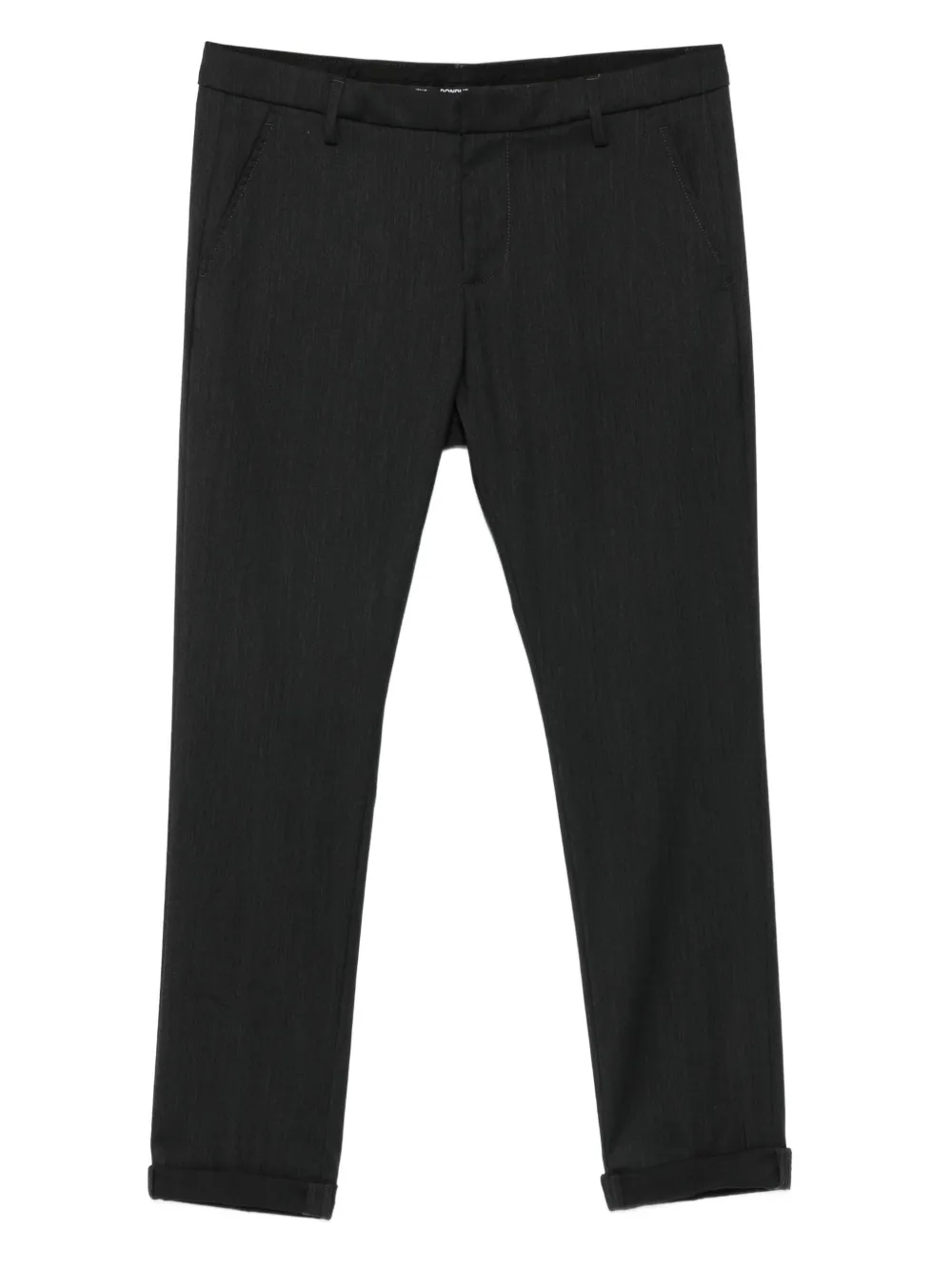 DONDUP Broek met krijtstreep en cuffs Grijs
