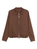 Costumein zip-front collared shirt jacket - Brown