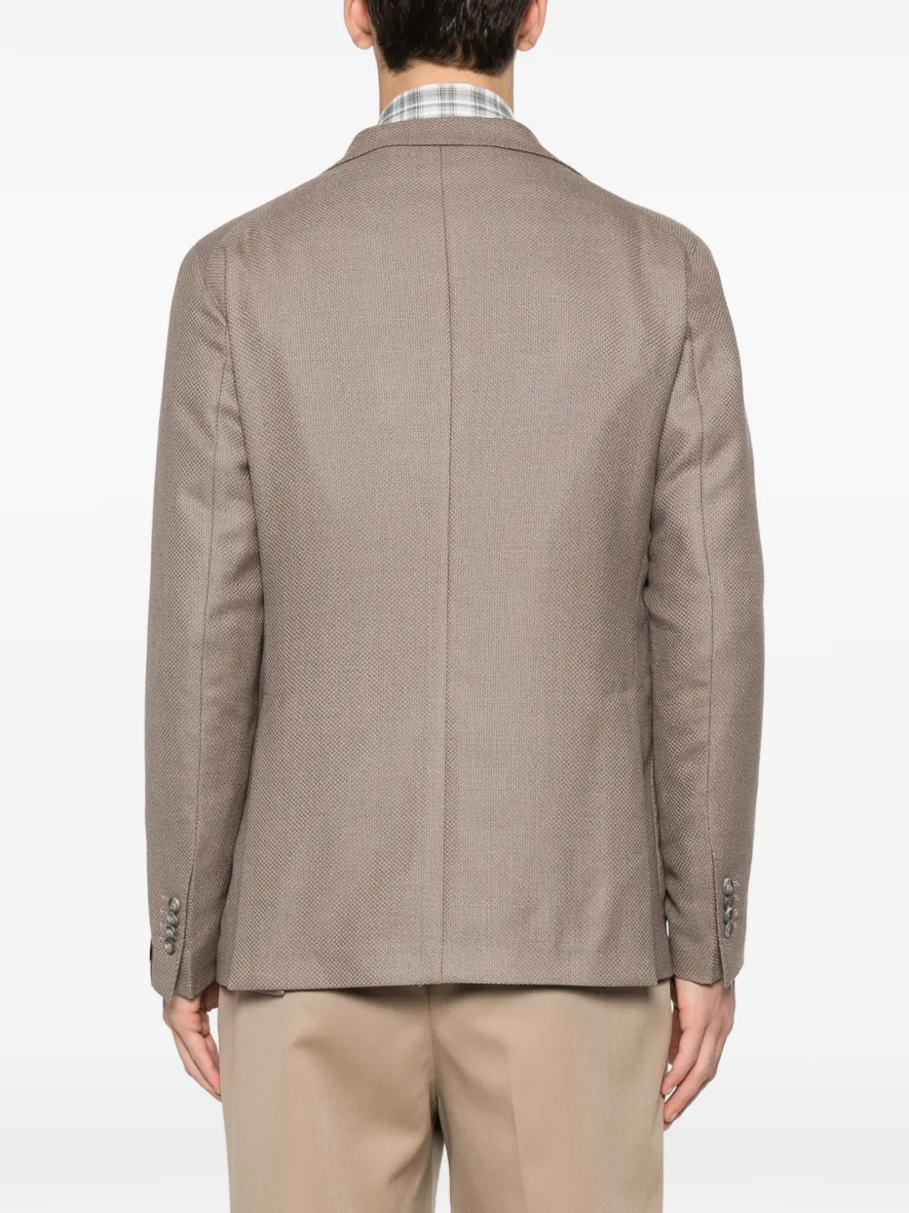 Tagliatore Textured Patch Pocket Jacket In Brown