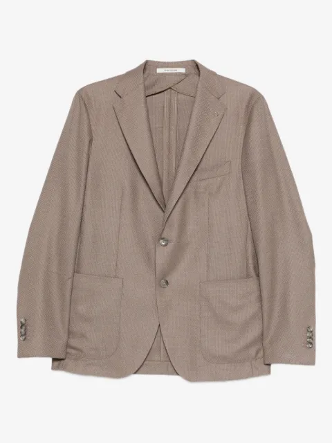 Tagliatore textured patch pocket jacket