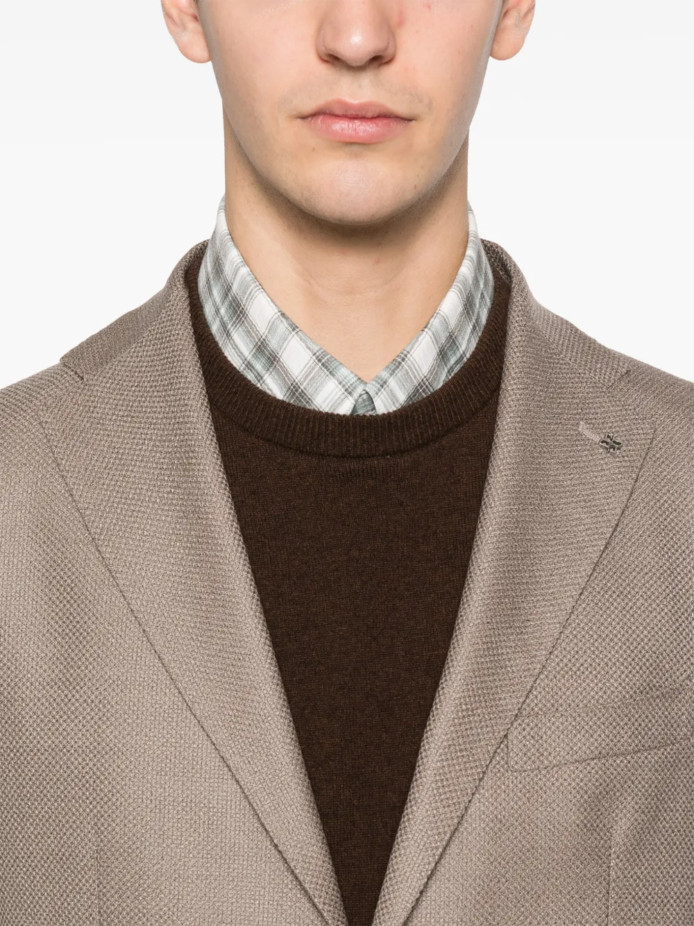 textured patch pocket jacket