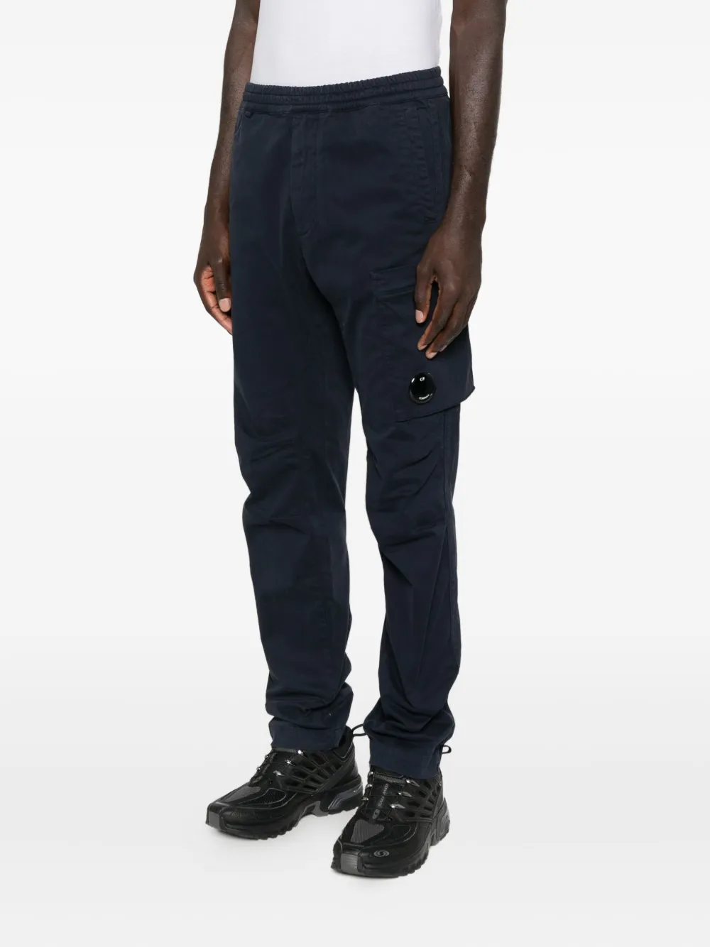 C.p. Company Goggle-pocket Cargo Pants In Black