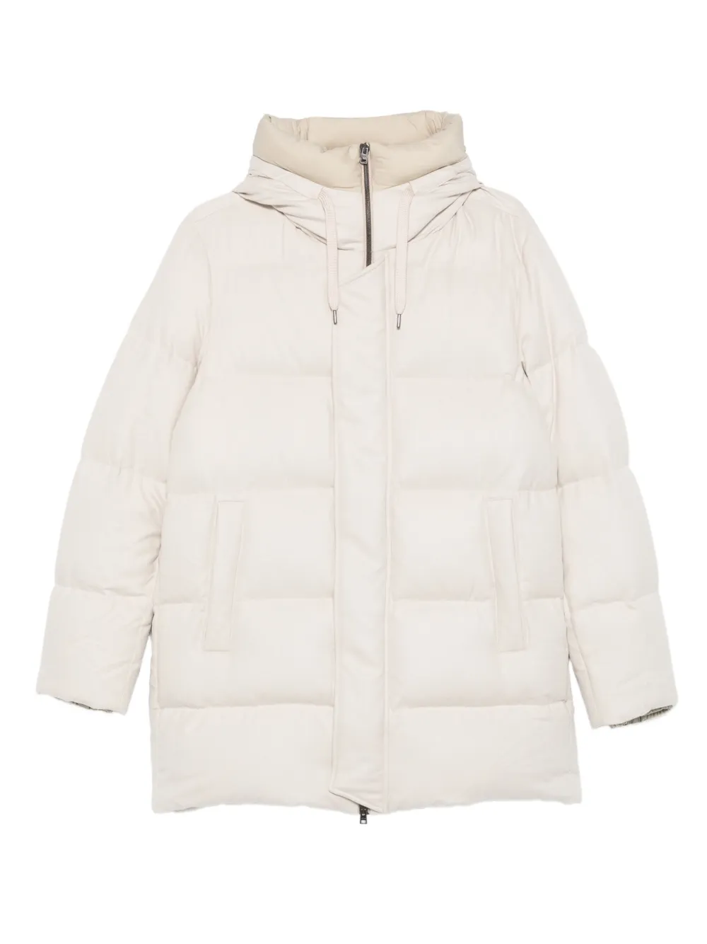Herno Gewatteerde jas met capuchon Beige