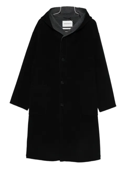 AMARÁNTO single-breasted hooded coat