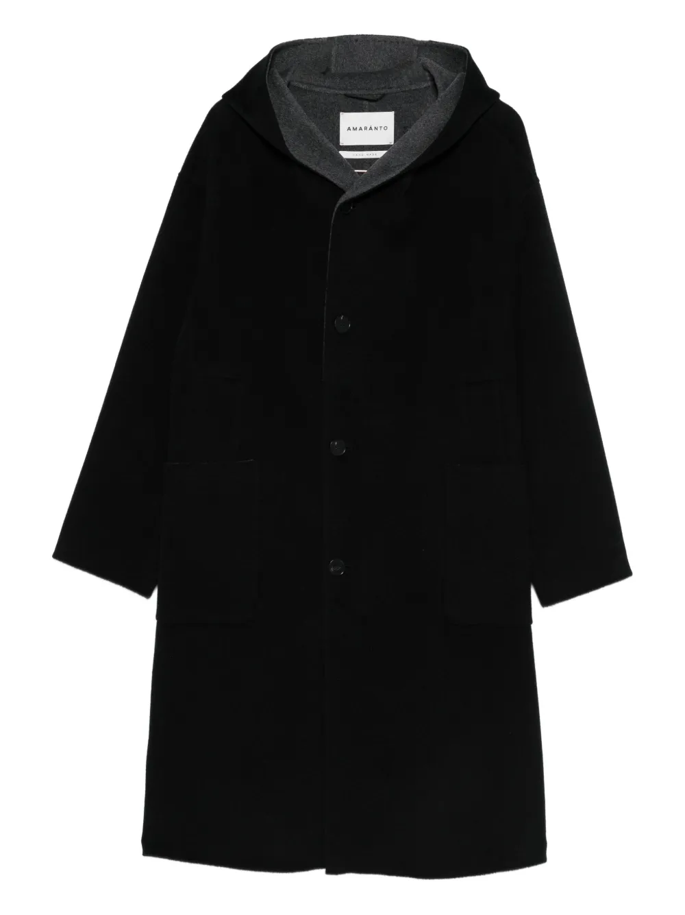 AMARÁNTO abrigo con capucha y botones | negro | Image 1