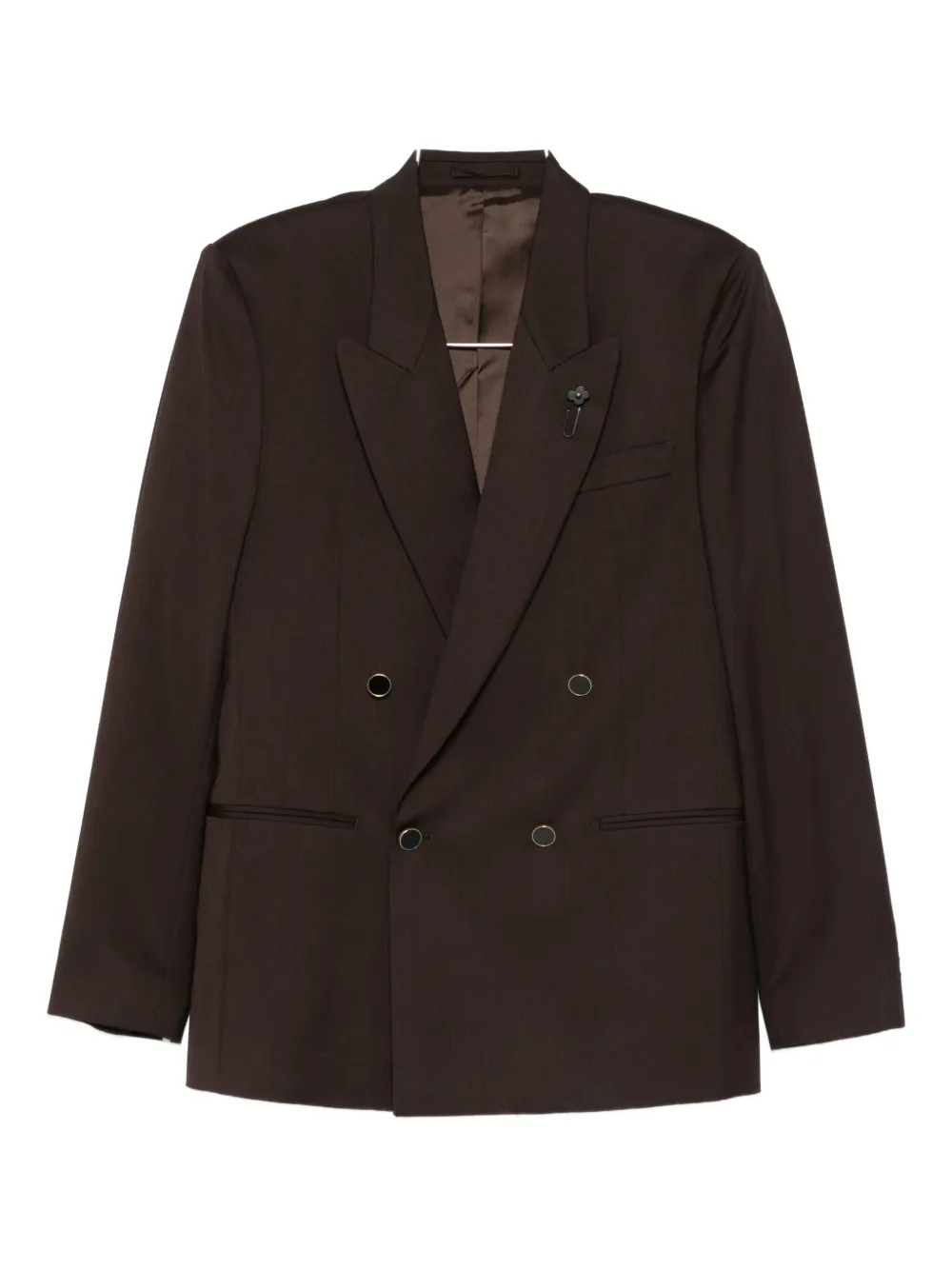 Lardini double-breasted jacket | Brown | Image 1