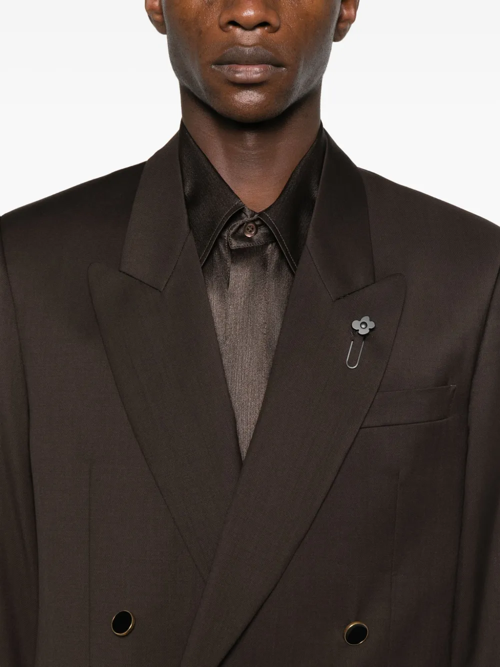 Lardini Jack met dubbele rij knopen Bruin