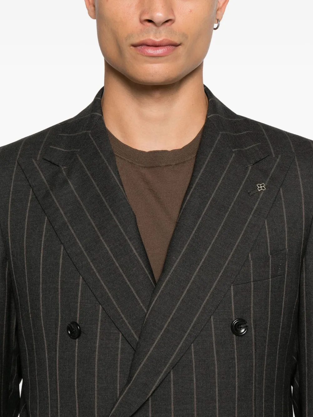 Tagliatore Pak met krijtstreep Grijs