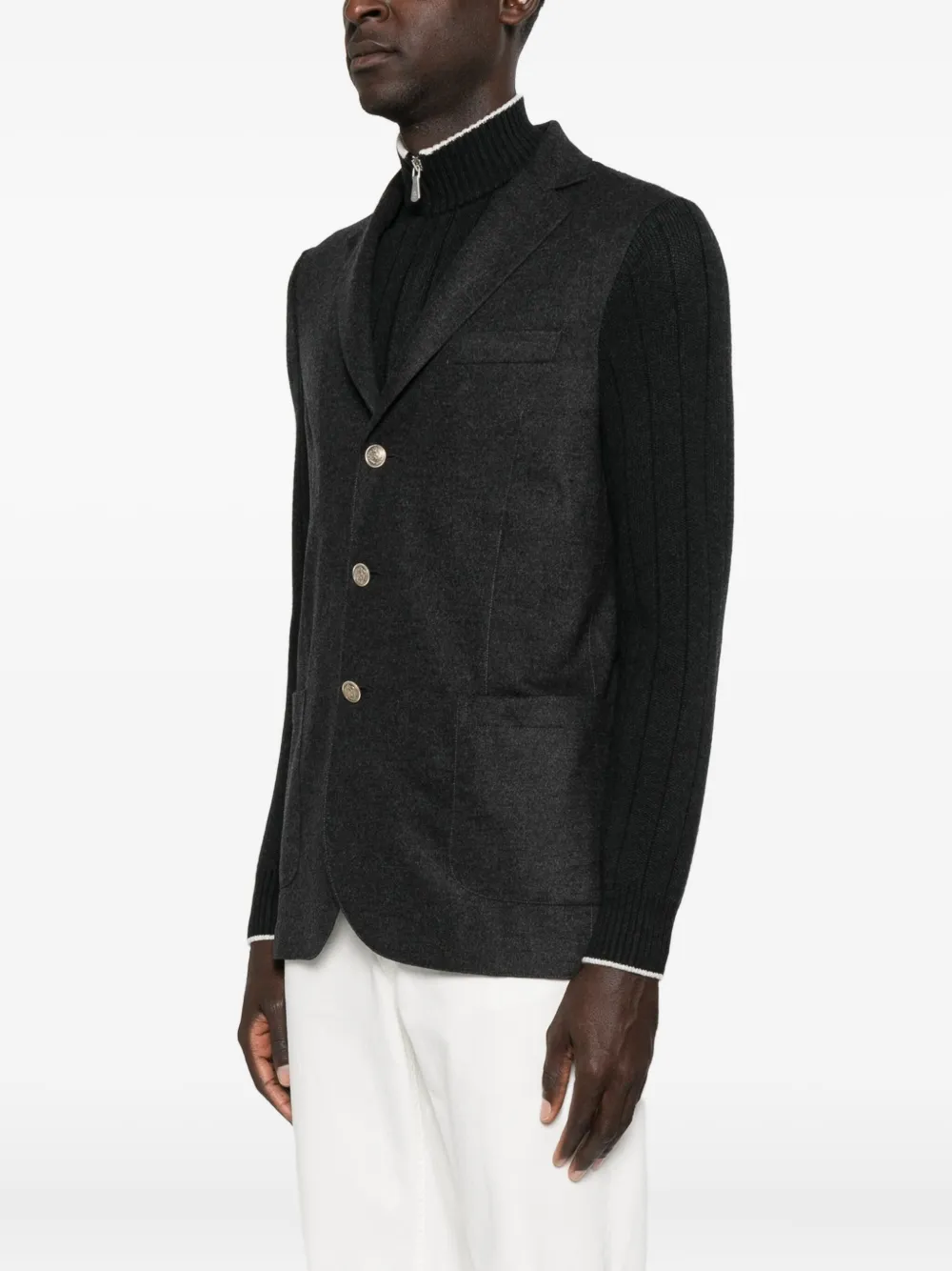 Eleventy Blazer met enkele rij knopen Grijs