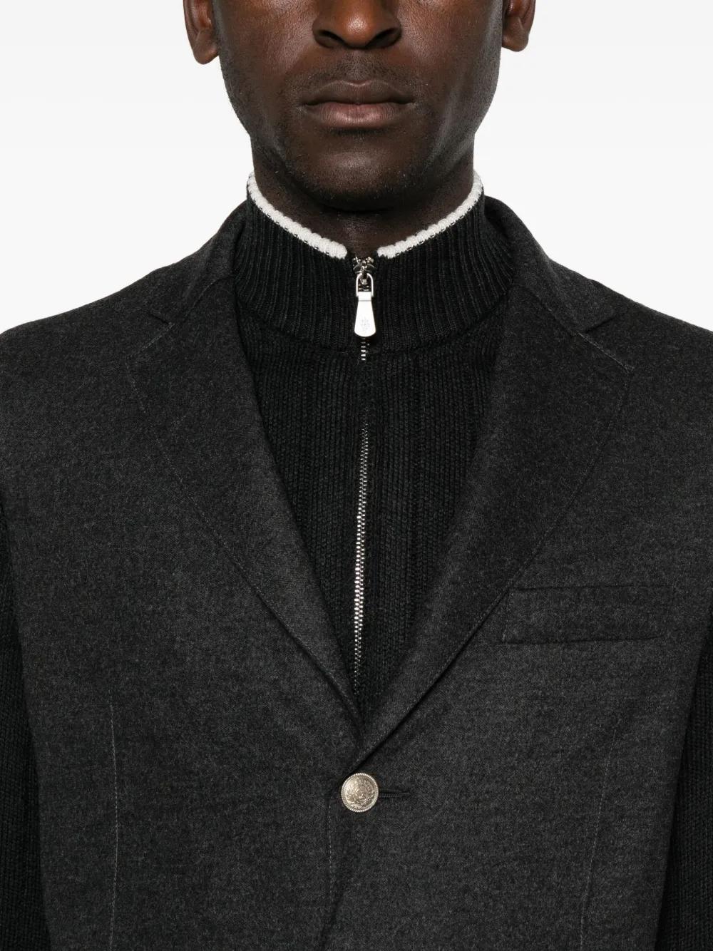 Eleventy Blazer met enkele rij knopen Grijs