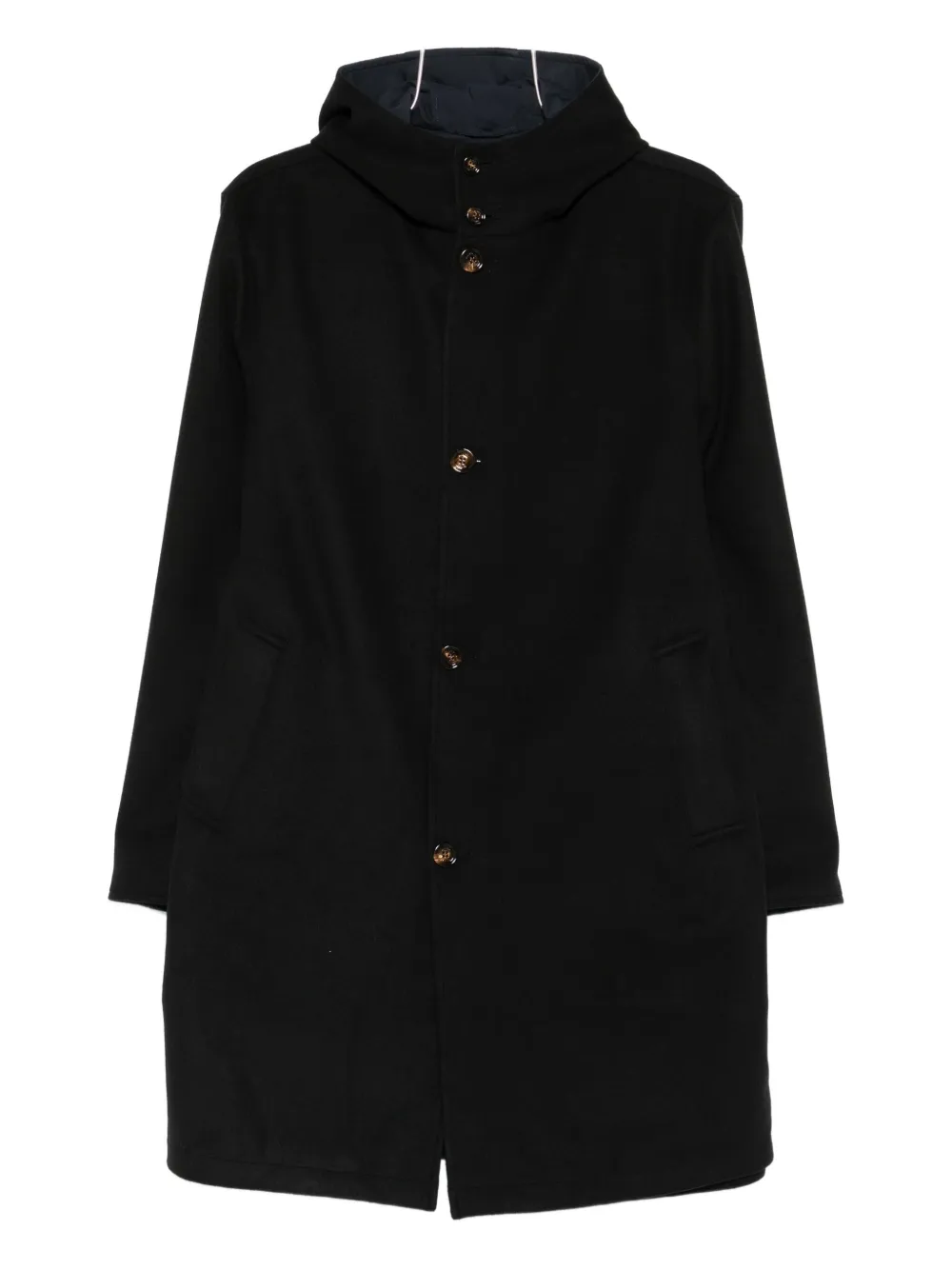 Kired Single-breasted Coat In Black
