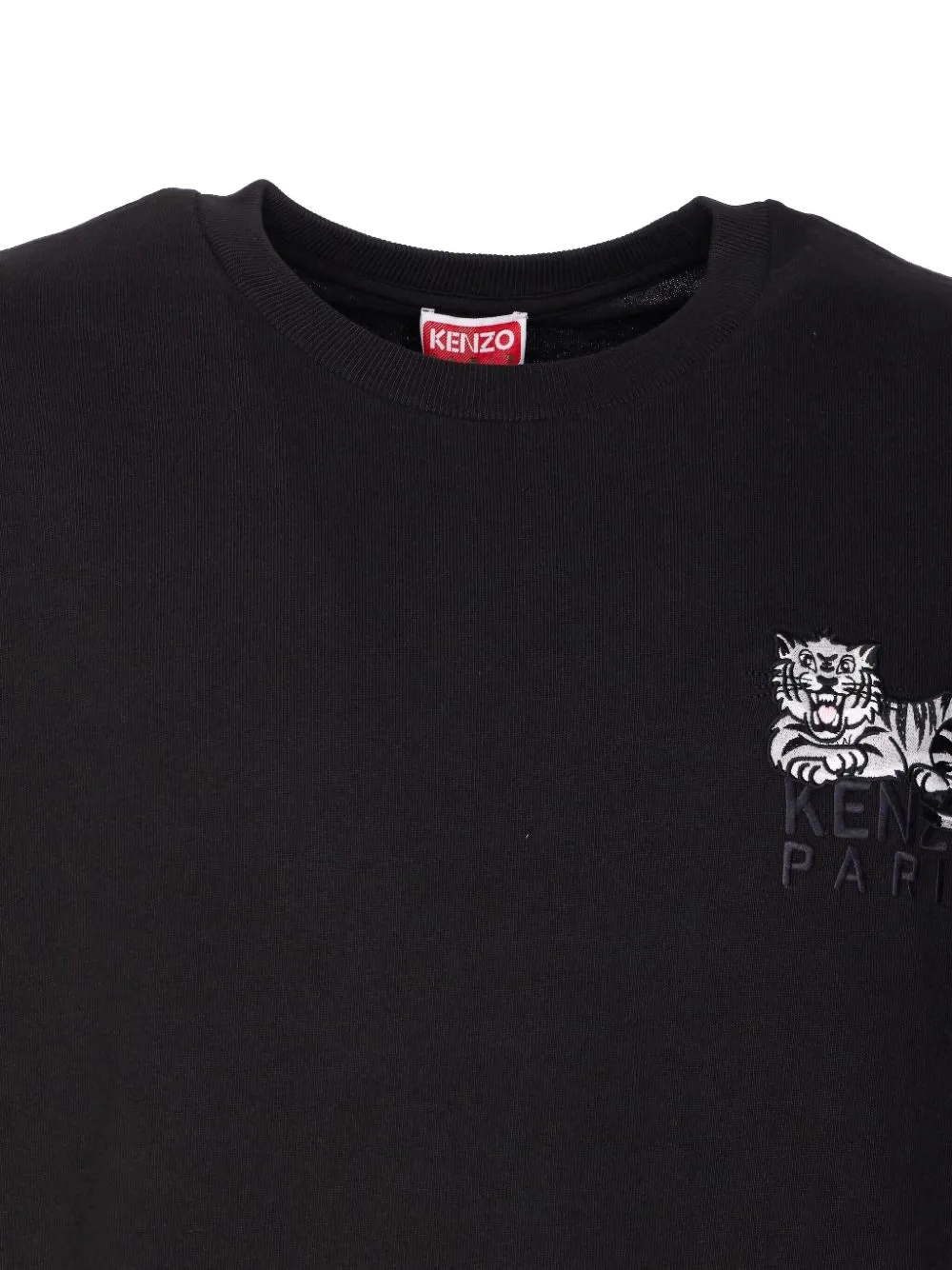 Kenzo T-shirt met geborduurde tijger Zwart