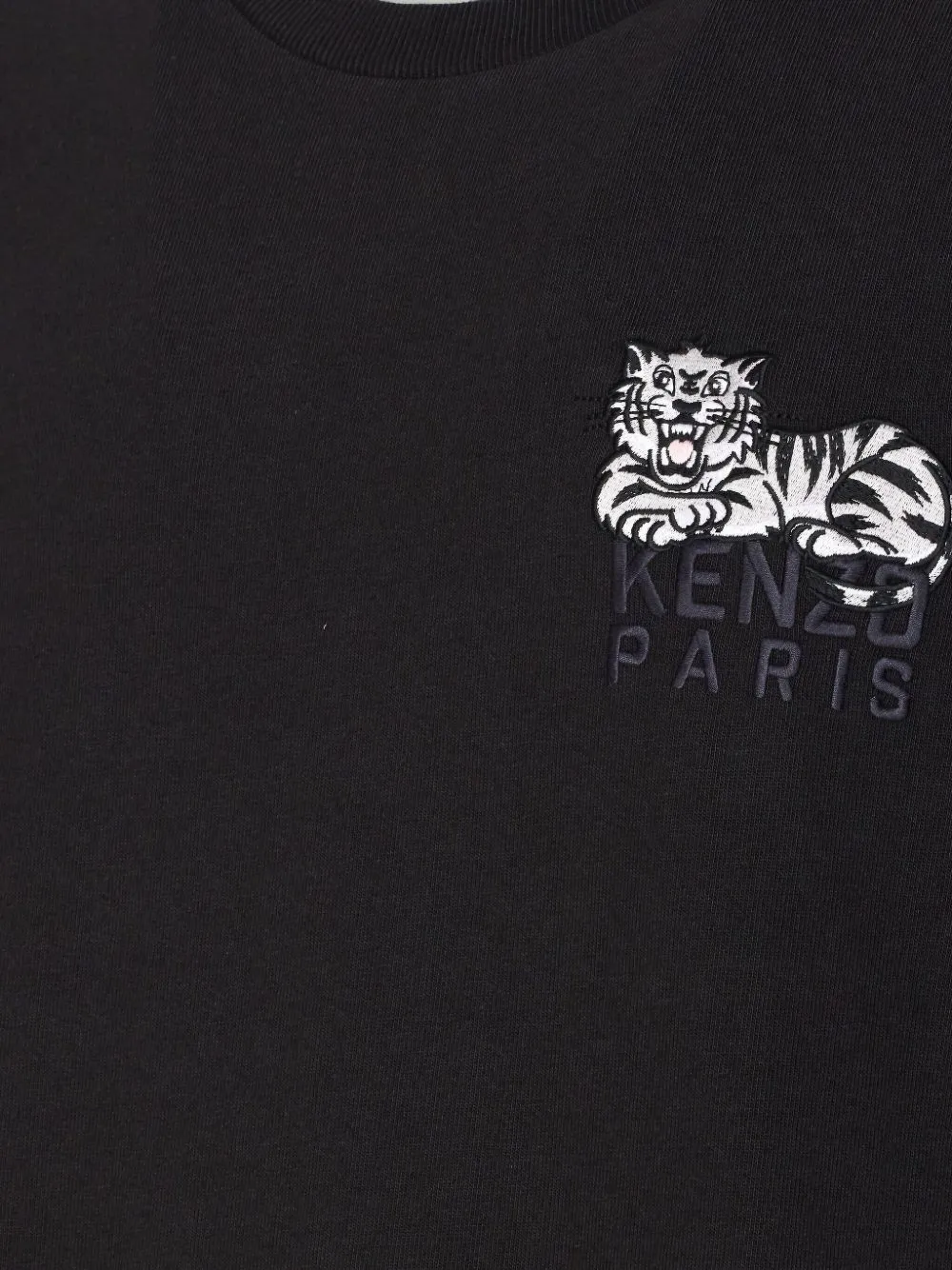 Kenzo T-shirt met geborduurde tijger Zwart
