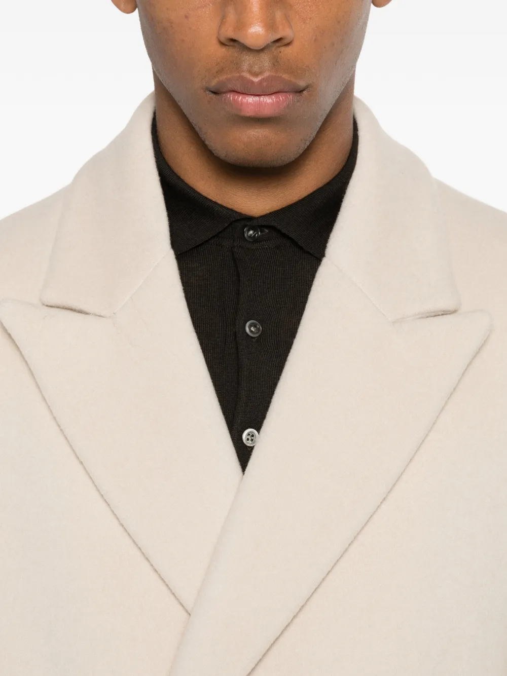 Manuel Ritz Double-breasted Coat In Neutral