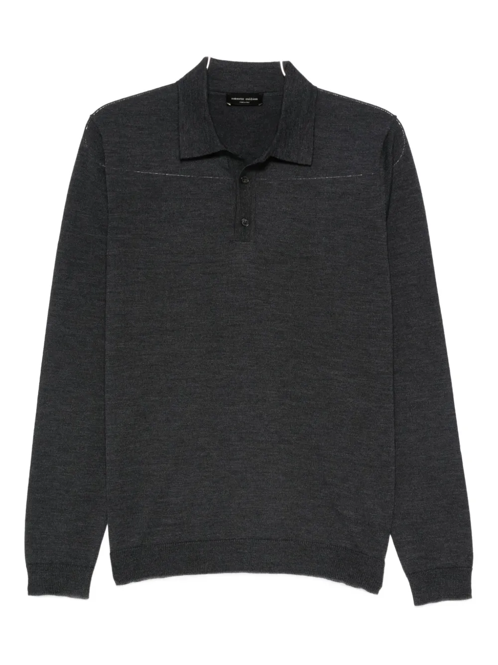 Roberto Collina long-sleeve polo shirt | Grey | Image 1