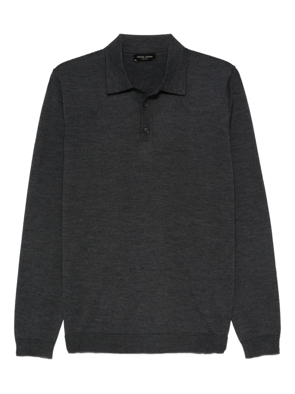Roberto Collina long-sleeve polo shirt | Grey | Image 1