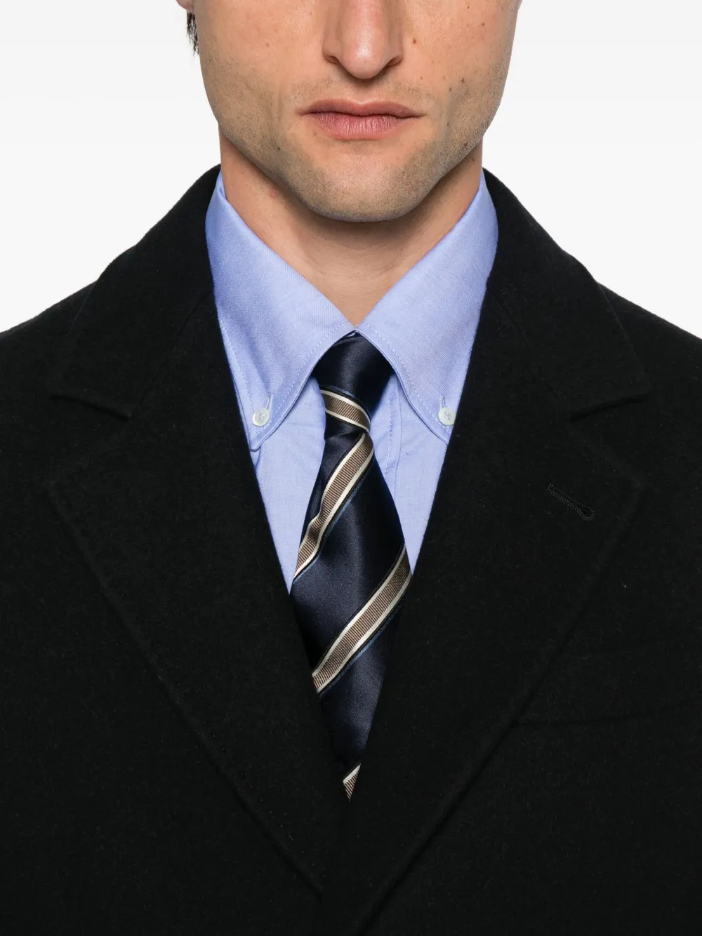 Brunello Cucinelli button-fastening patch-pocket coat Zwart