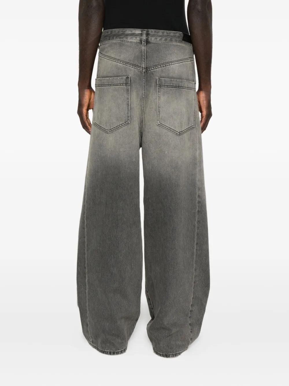 DARKPARK Jeans met wikkel-effect Grijs