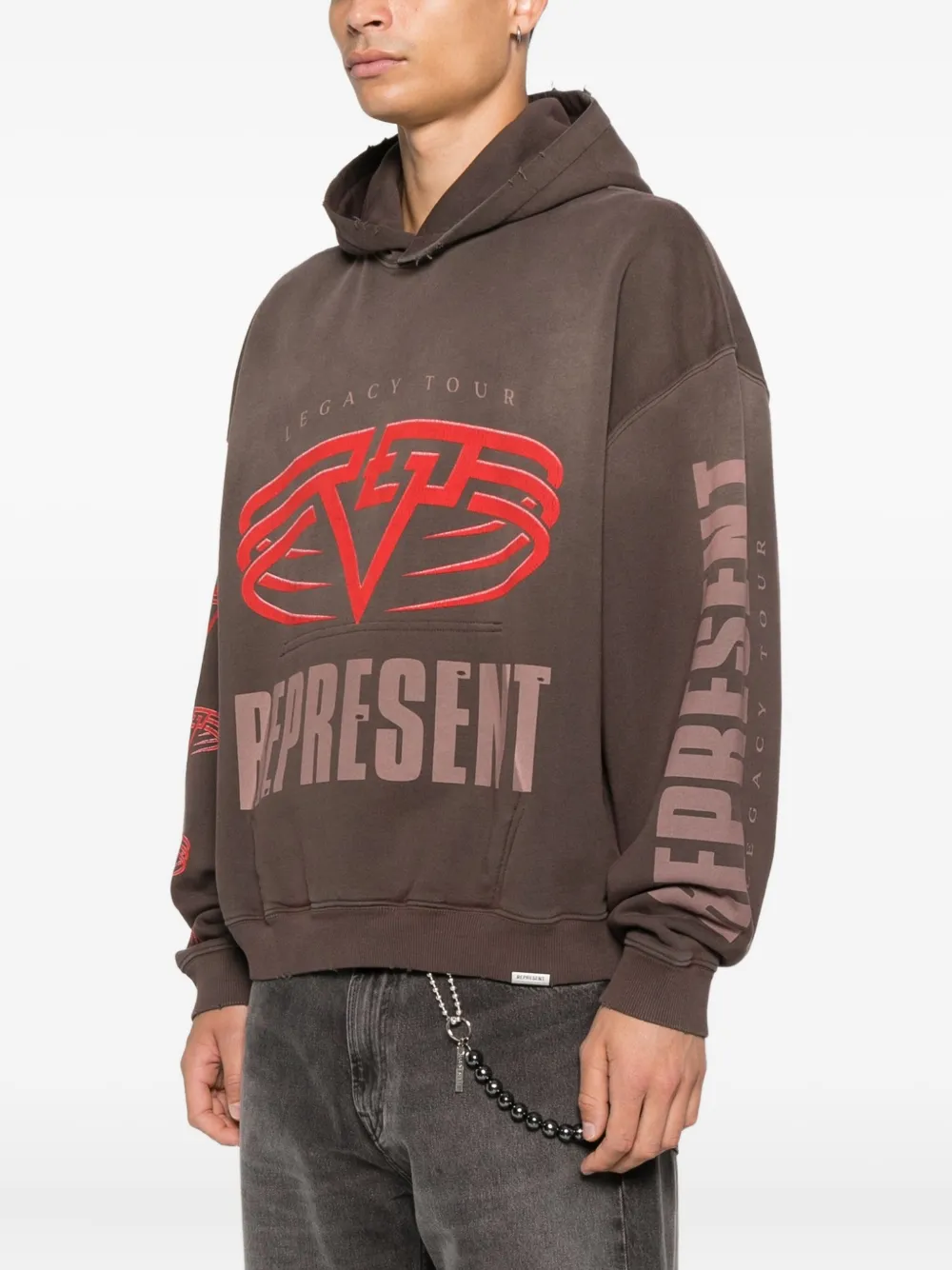 Represent Hoodie met print Bruin