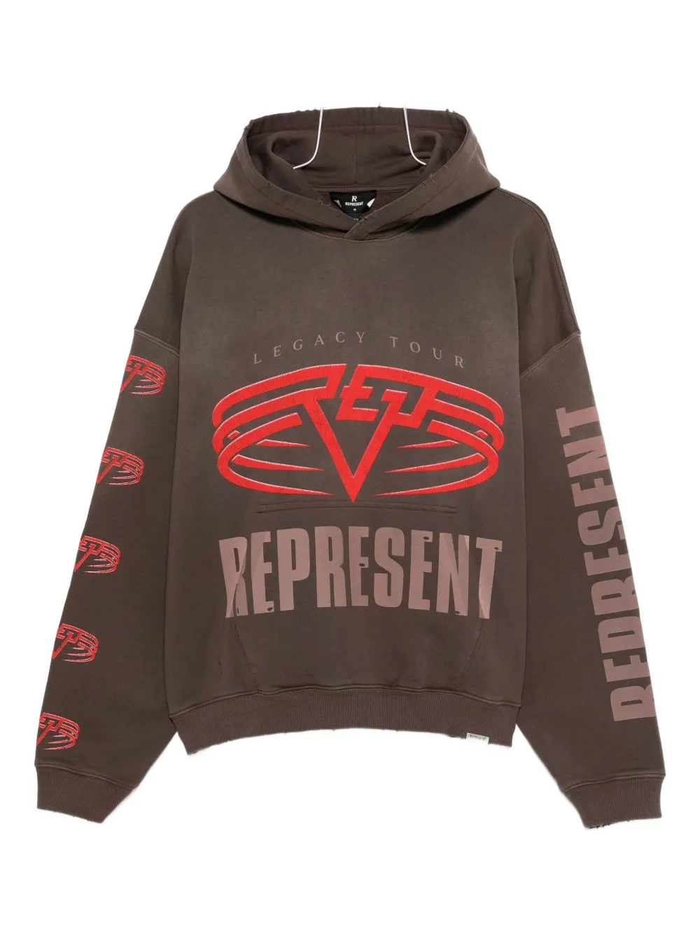 Represent graphic-print hoodie | Brown | Image 1