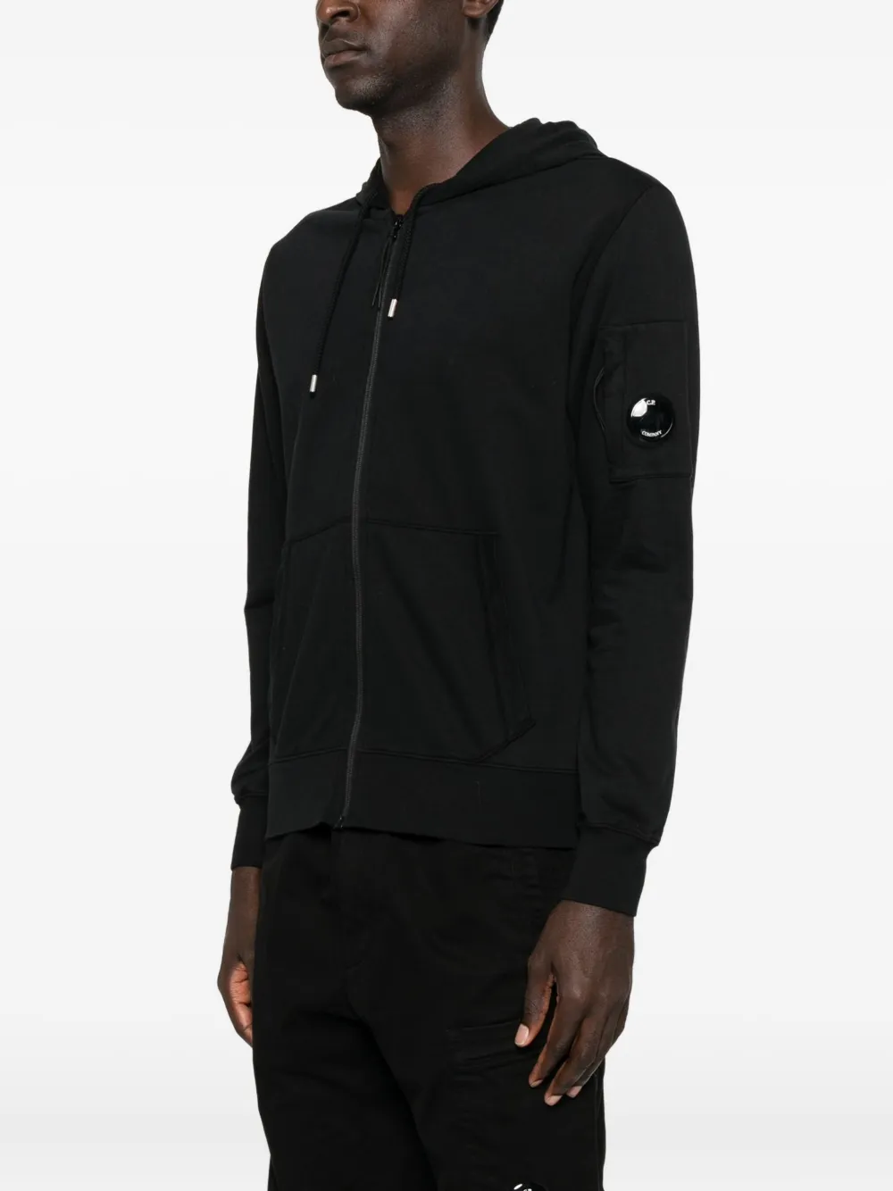 C.p. Company Zip-up Hoodie In Black