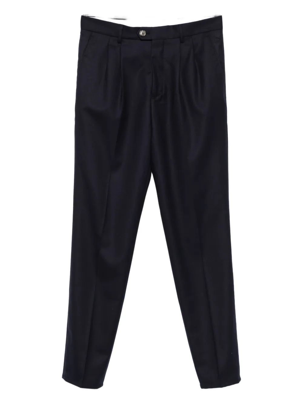 Brunello Cucinelli pleated wool trousers Blauw
