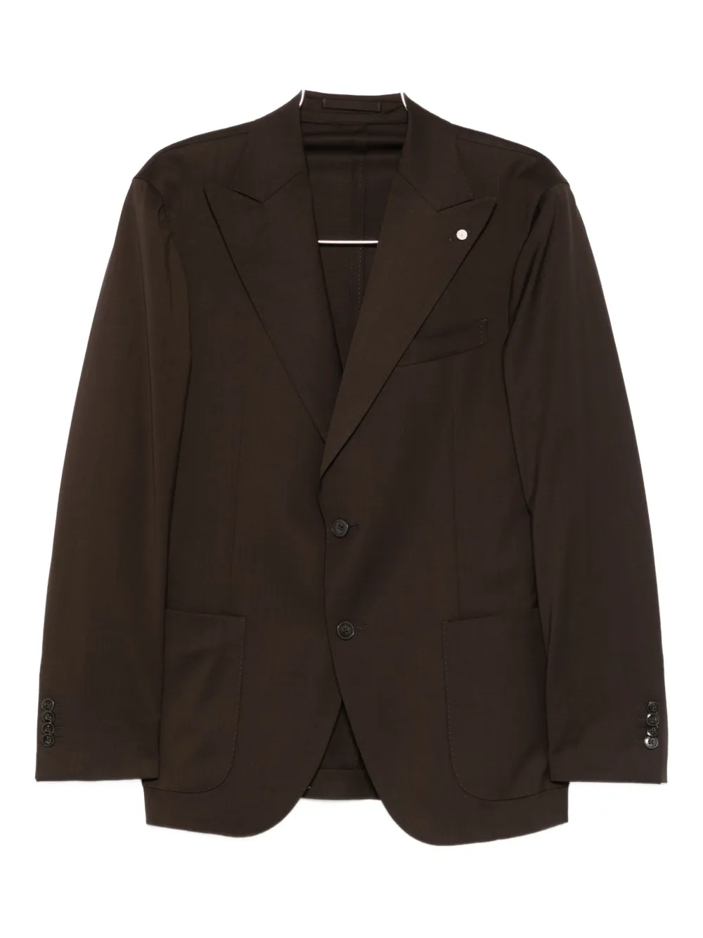 Luigi Bianchi Mantova Pocket Buttoned Suit In Brown