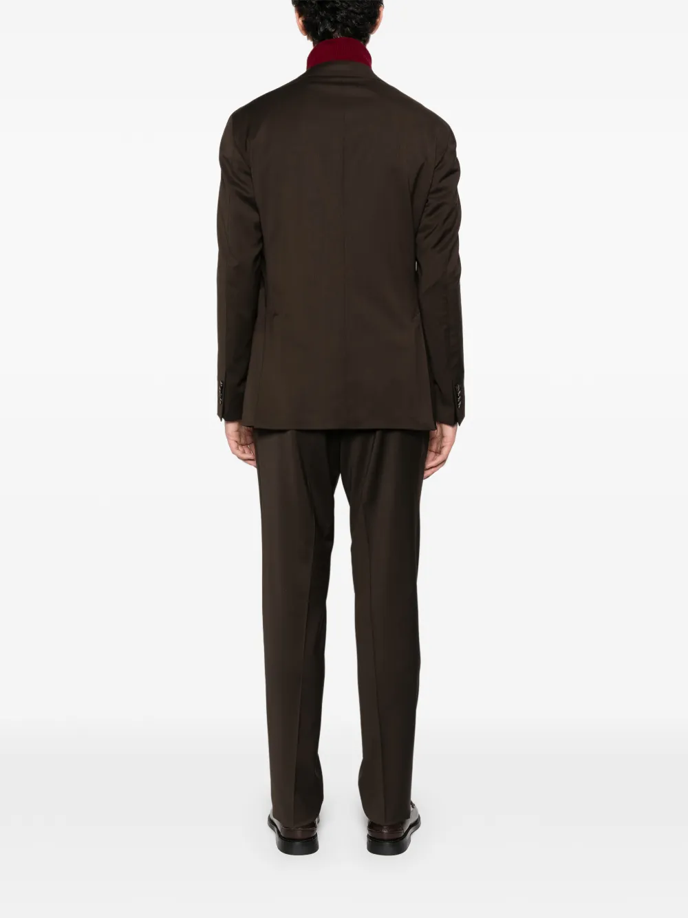  Luigi Bianchi Mantova Pocket Buttoned Suit - Brown 