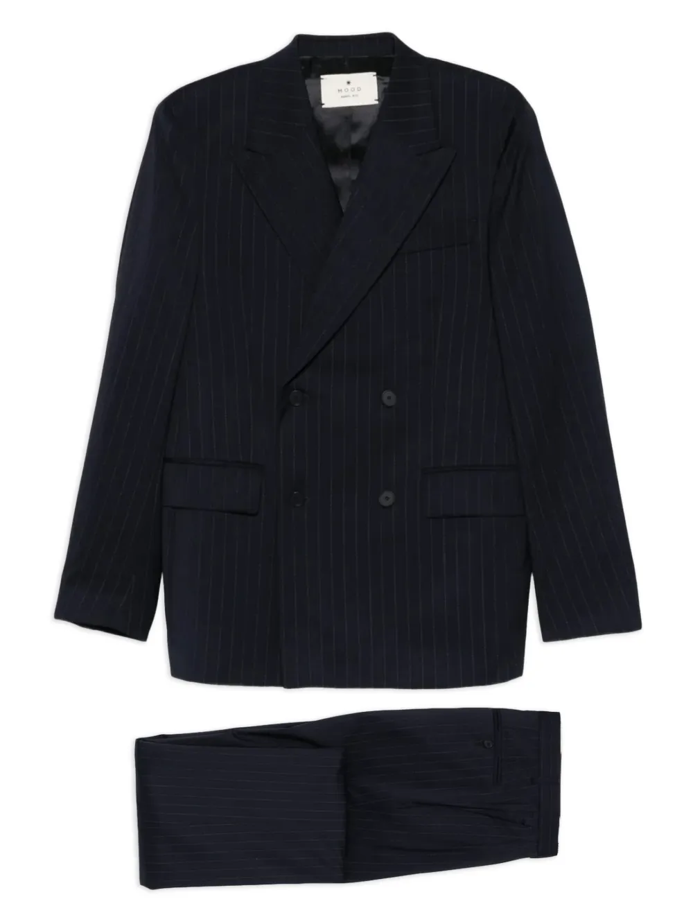 Manuel Ritz Doppelreihiger Anzug mit Nadelstreifen | Blau | Image 1