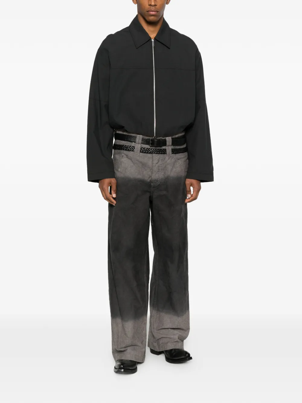 FEDERICO CINA belt-loop dip-dye trousers | Wide Leg Pants | Image 2