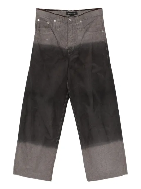 FEDERICO CINA belt-loop dip-dye trousers