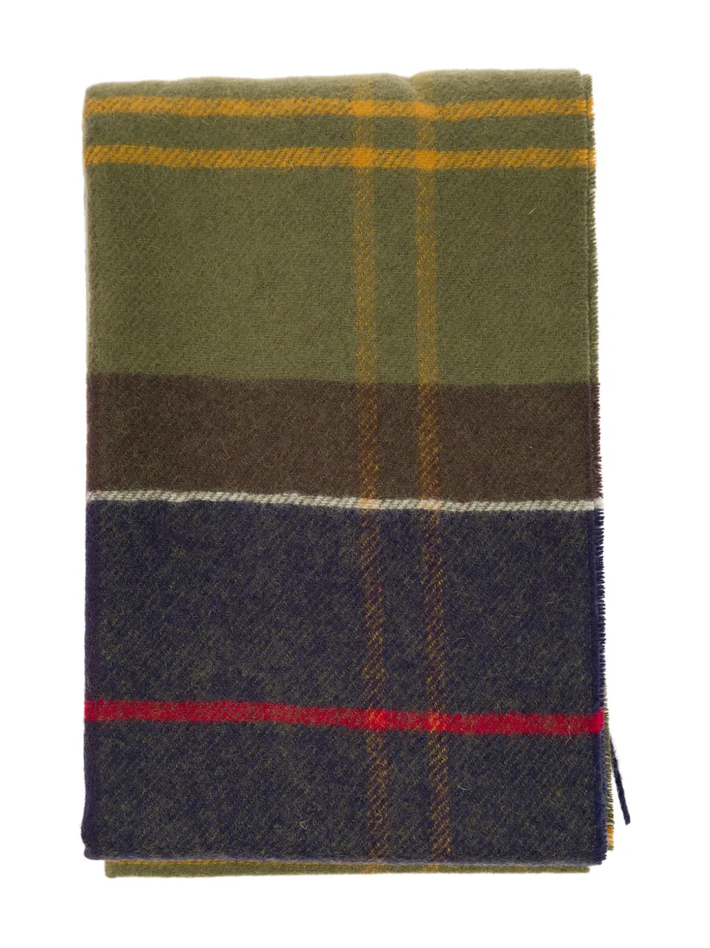 Barbour tartan fringed scarf - Groen