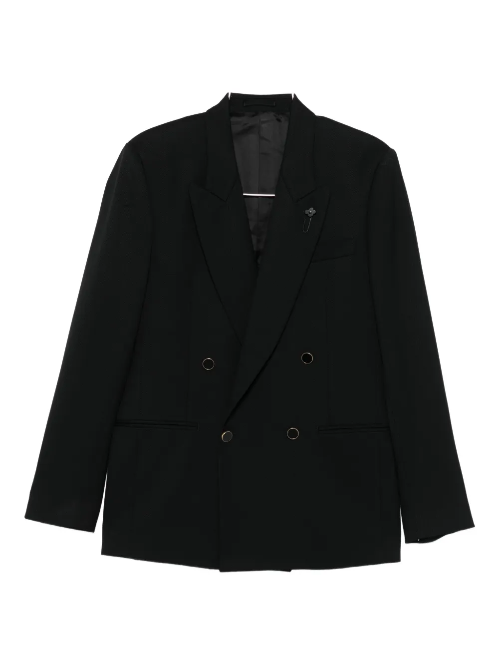 Lardini double-breasted jacket | Black | Image 1
