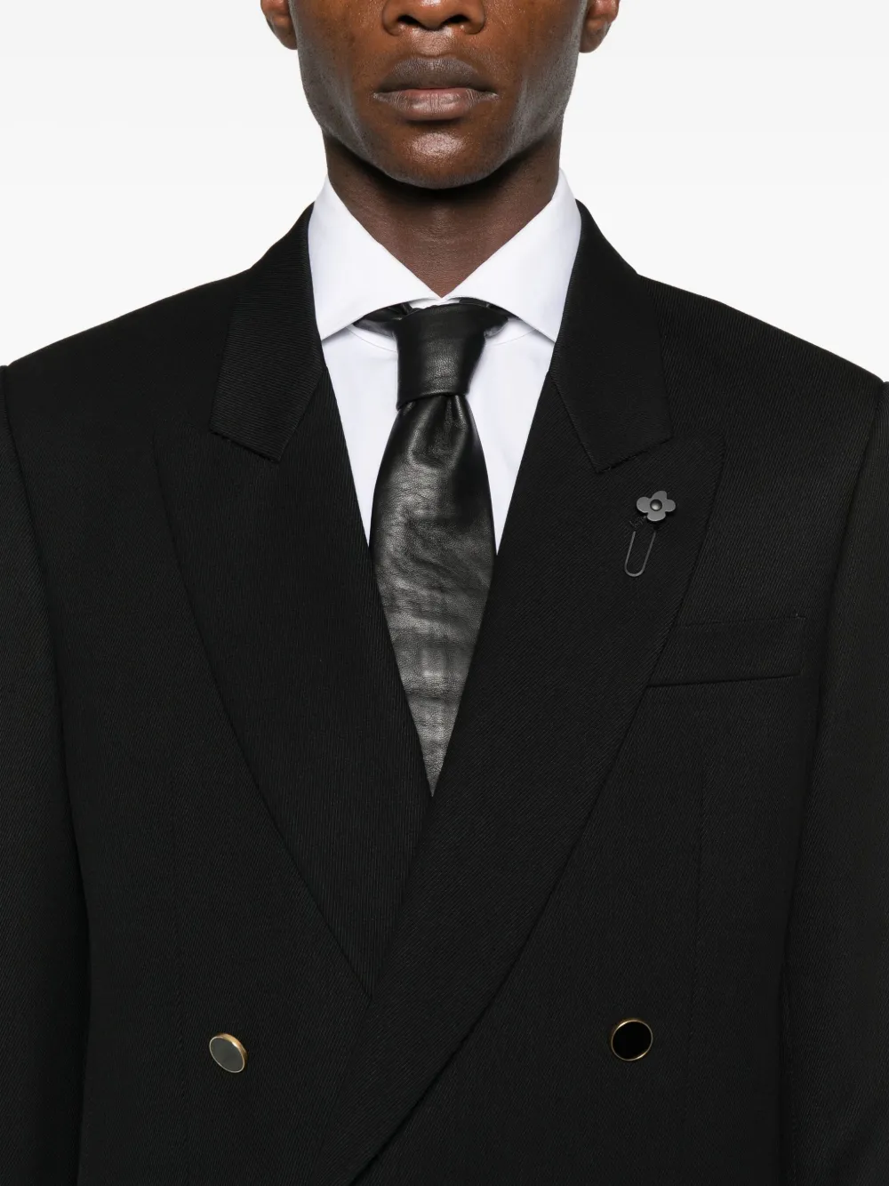 Lardini Jack met dubbele rij knopen Zwart