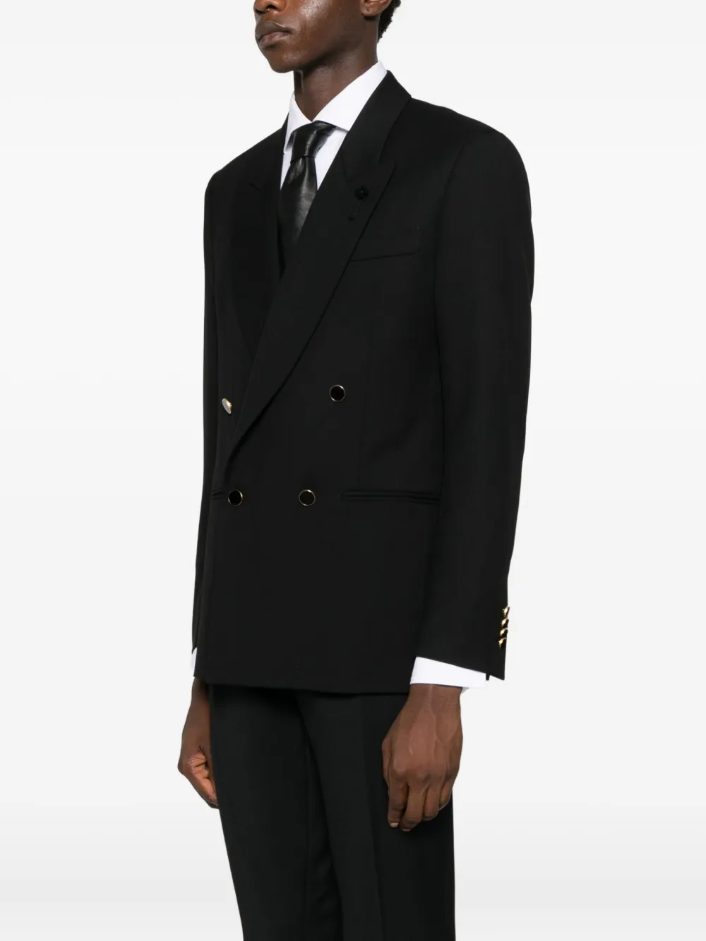 Lardini Jack met dubbele rij knopen Zwart