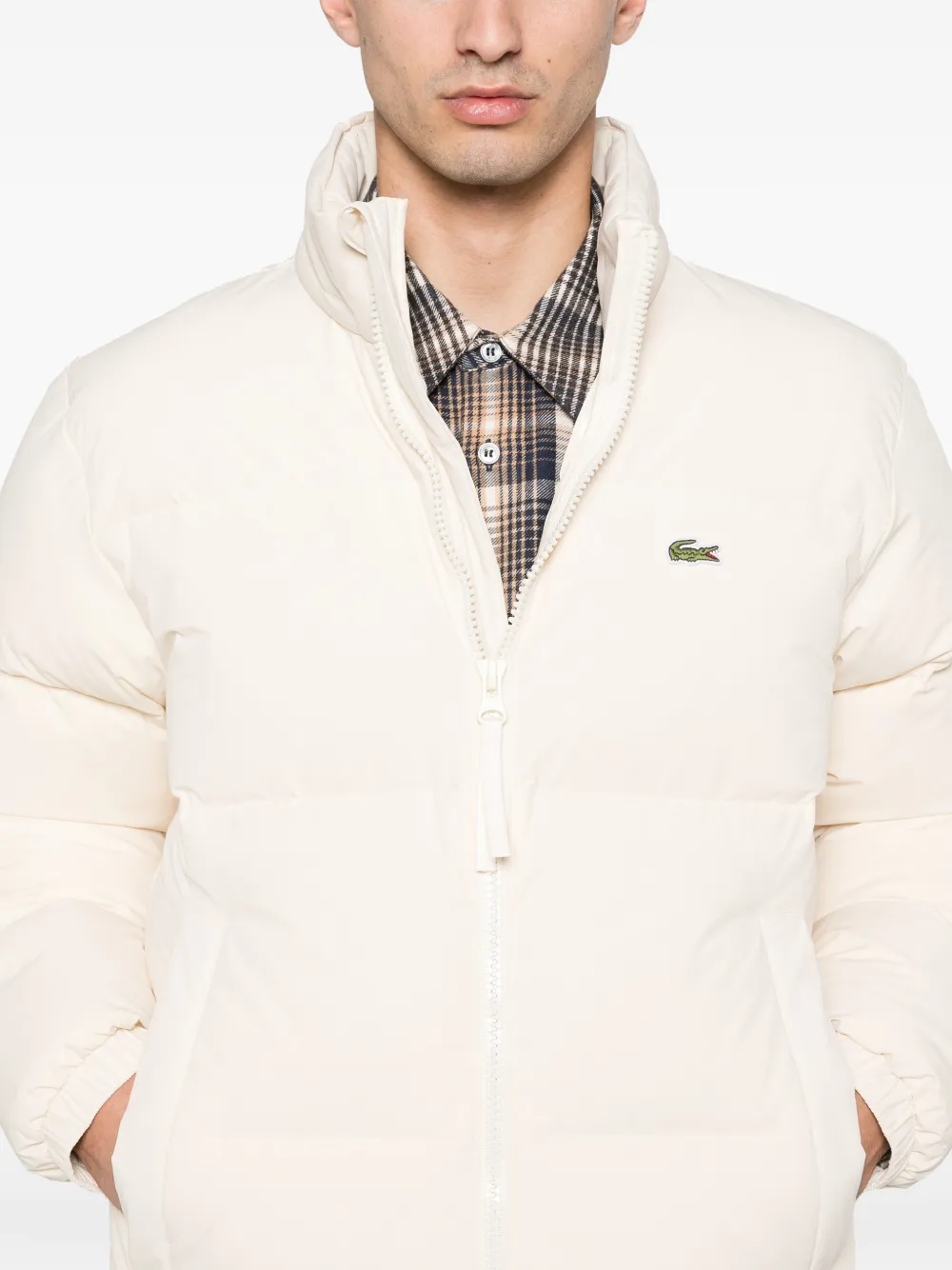 Lacoste Donsjas met rits Beige