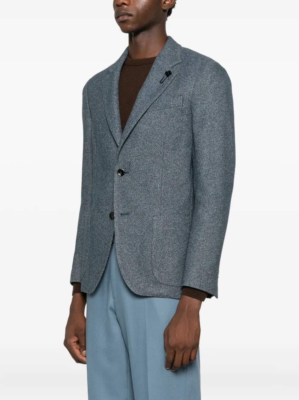 Lardini Blazer met enkele rij knopen Blauw