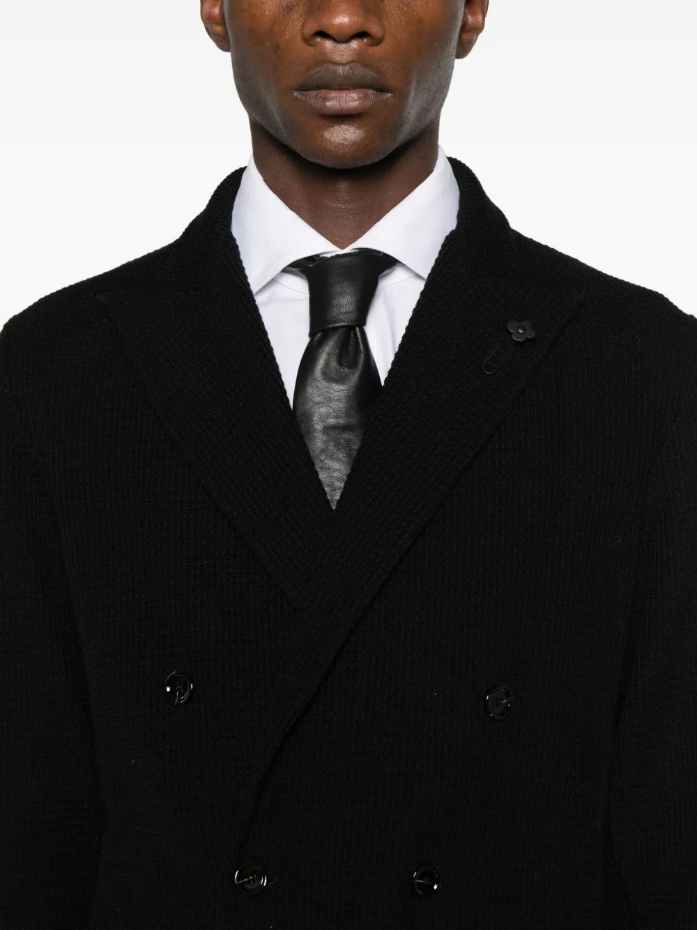 Lardini Jack met dubbele rij knopen Zwart