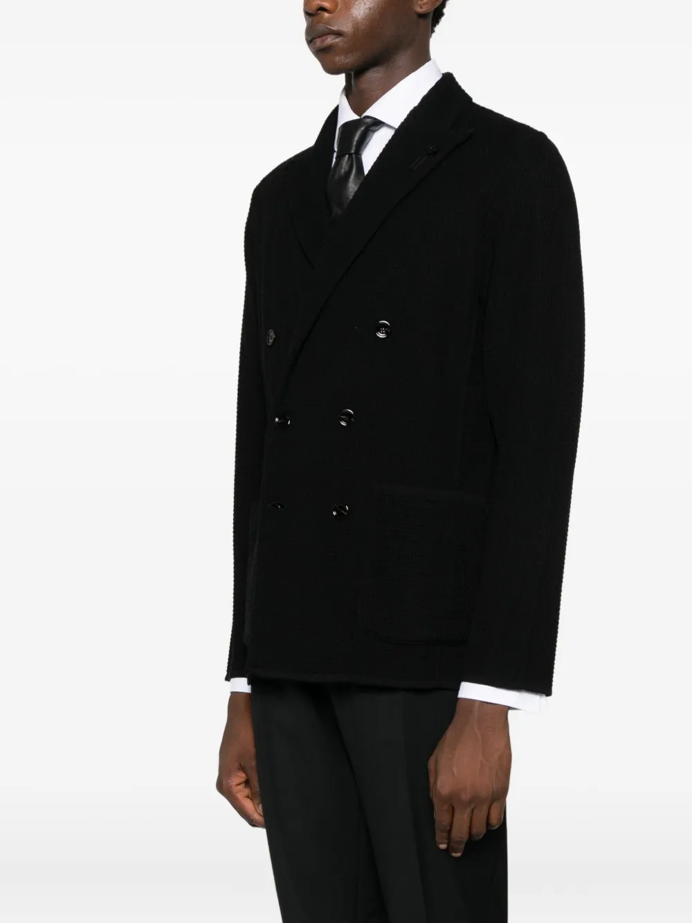 Lardini Jack met dubbele rij knopen Zwart