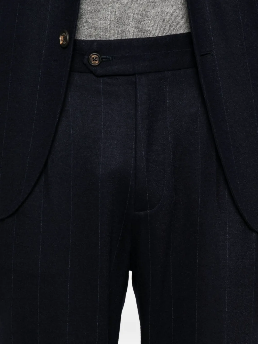 Eleventy Pak met krijtstreep Blauw