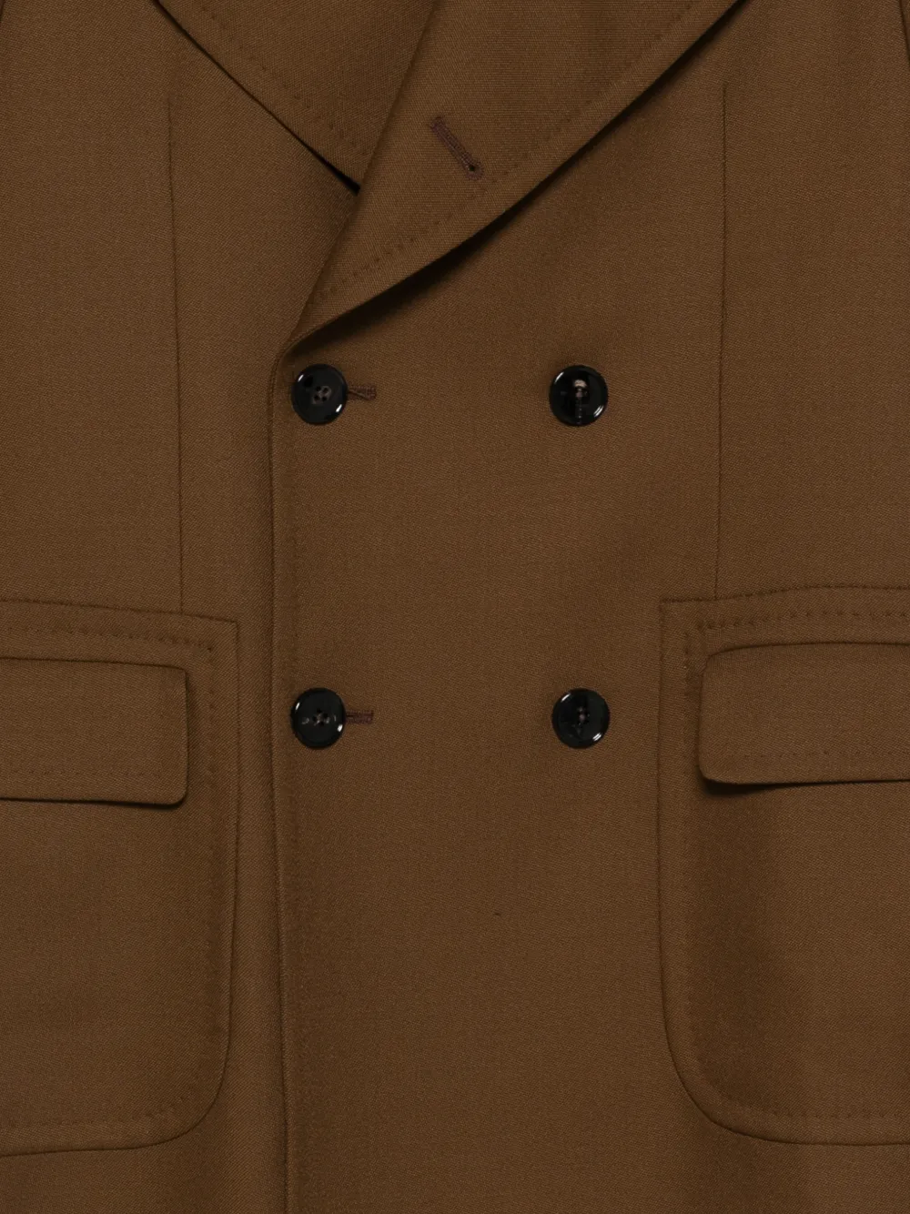 Luigi Bianchi Mantova Double-breasted Coat In Brown