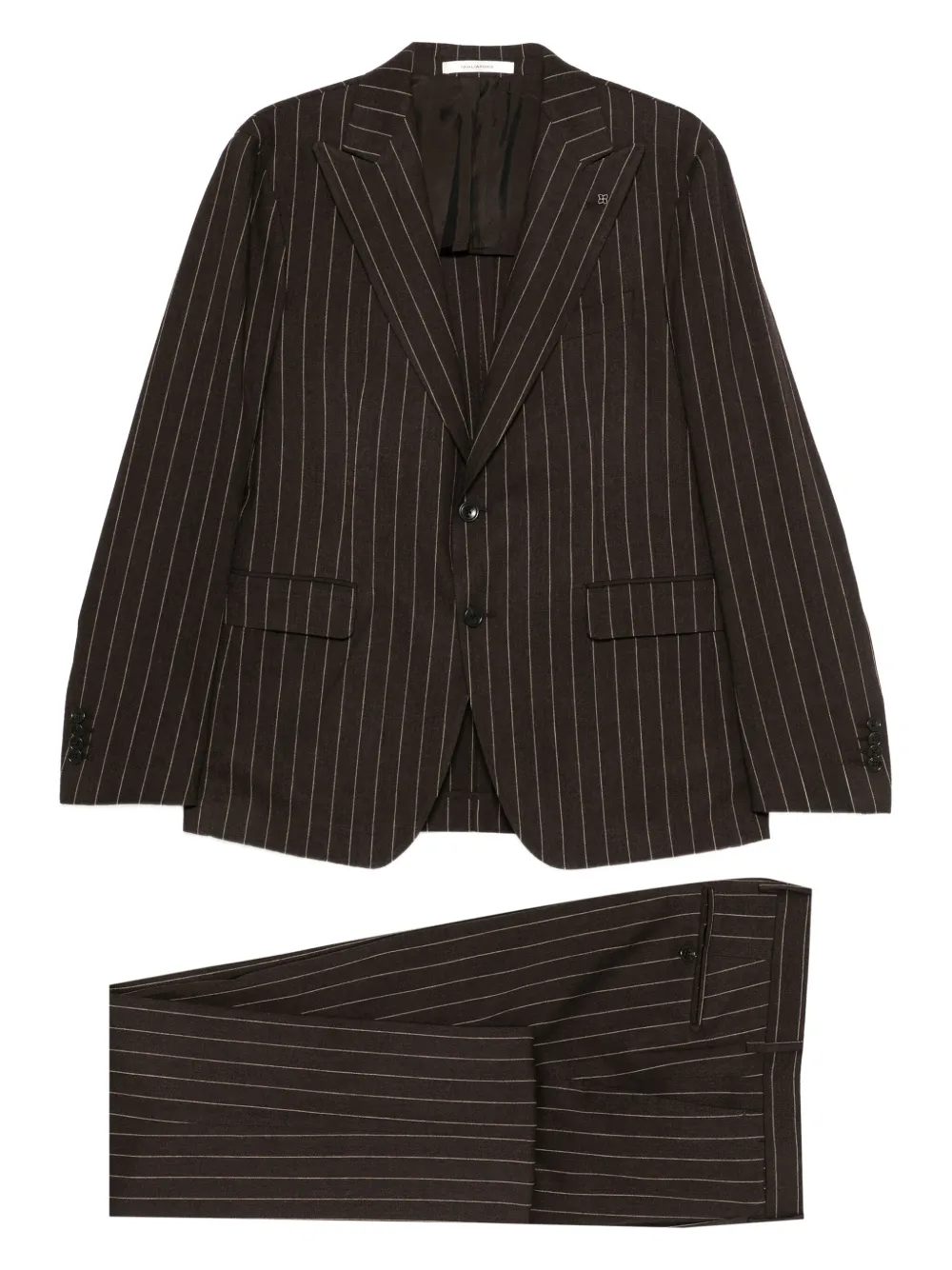 Tagliatore pinstripe-print suit | marrón | Image 1