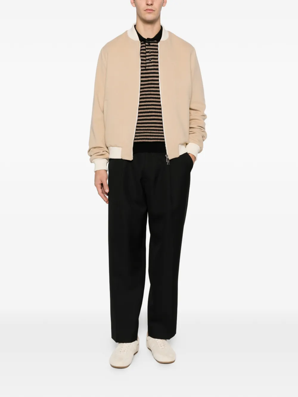Costumein Vincent twill wool trousers - Zwart