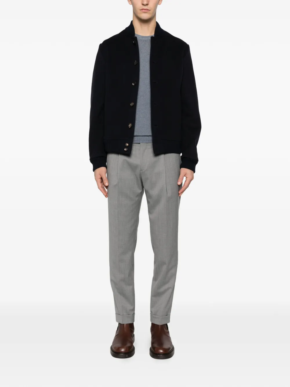 Briglia 1949 pleated trousers - Grijs