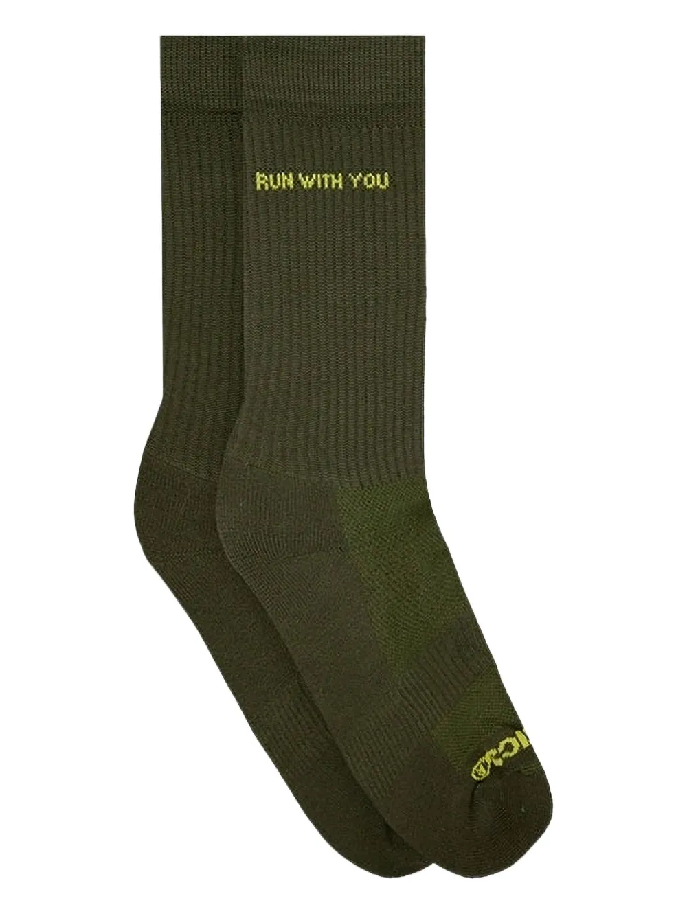 Peaufine Athletics Run with You crew socks | Green | Image 1
